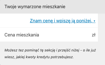 kalkulator kredytu - określenie ceny mieszkania